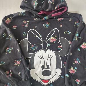 Disney Minnie Mouse Floral Cropped Hoodie Plus Size 1X Coquette